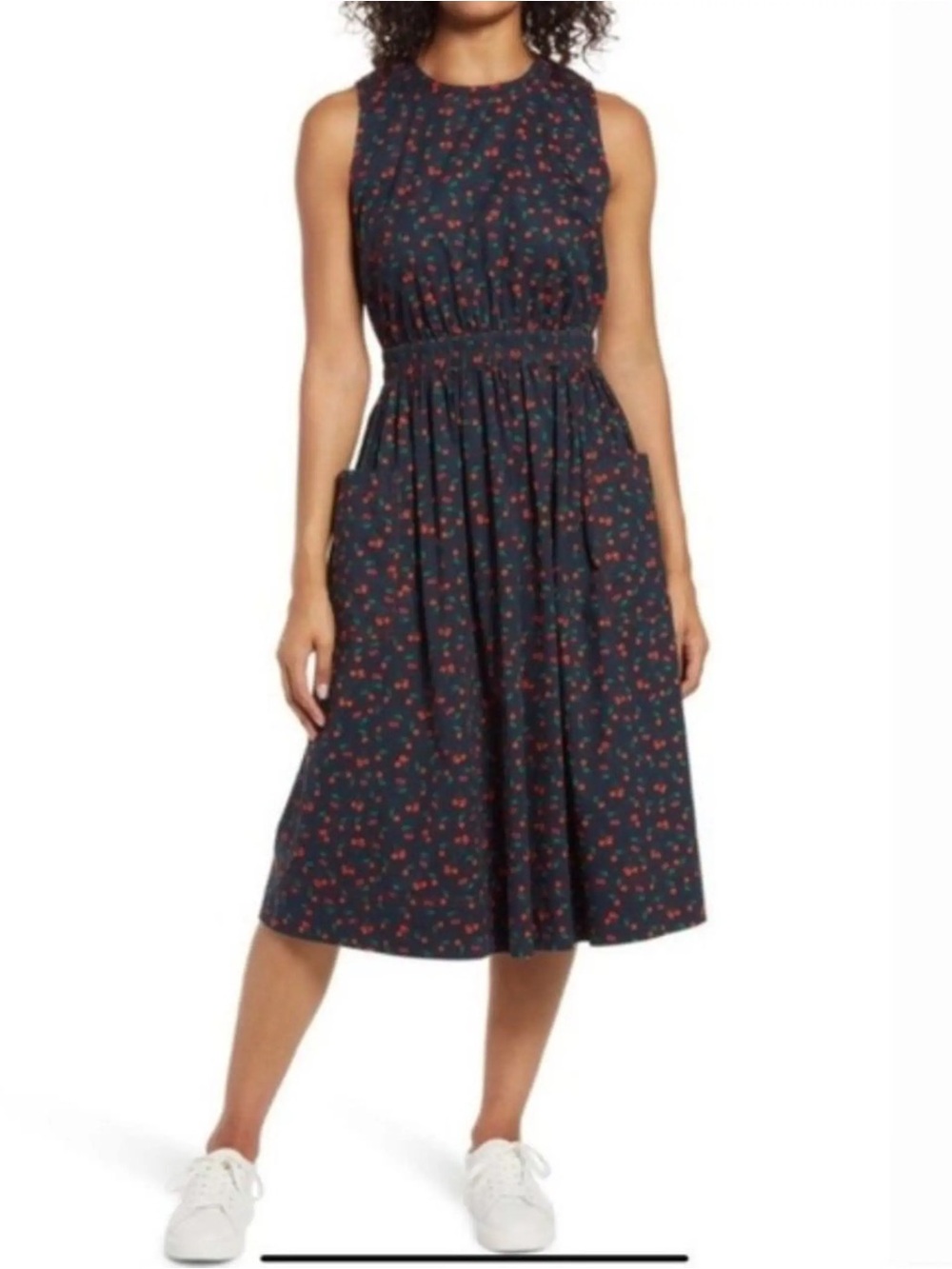 Nordstrom 1901 cherry print dress with pockets size small